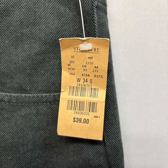 NWT Vintage Structure Men Relaxed Fit Jeans Size 34S 34x30 Denim Y2K C029 27 - Picture 11 of 16